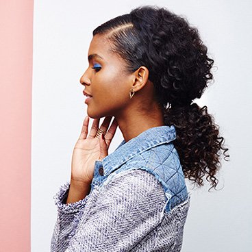 Textured Voluminous Crown Ponytail Hairstyle